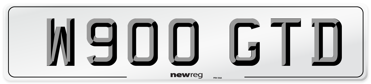 W900 GTD Number Plate from New Reg